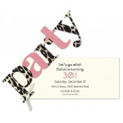 Party invitations, Flocked Party Leopard, Anna Giffin